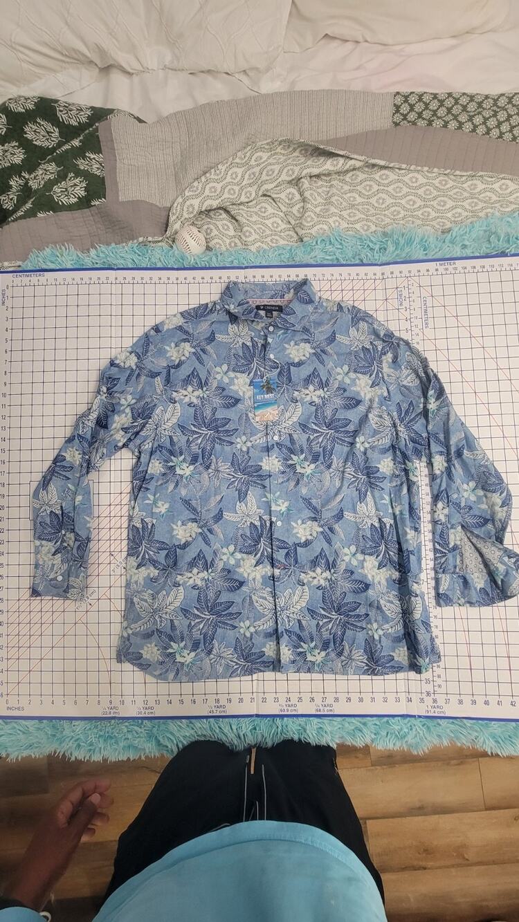 Daniel Cremieux Key West XXL Blue Tropical Long Sleeve Shirt Men’s L. NWT